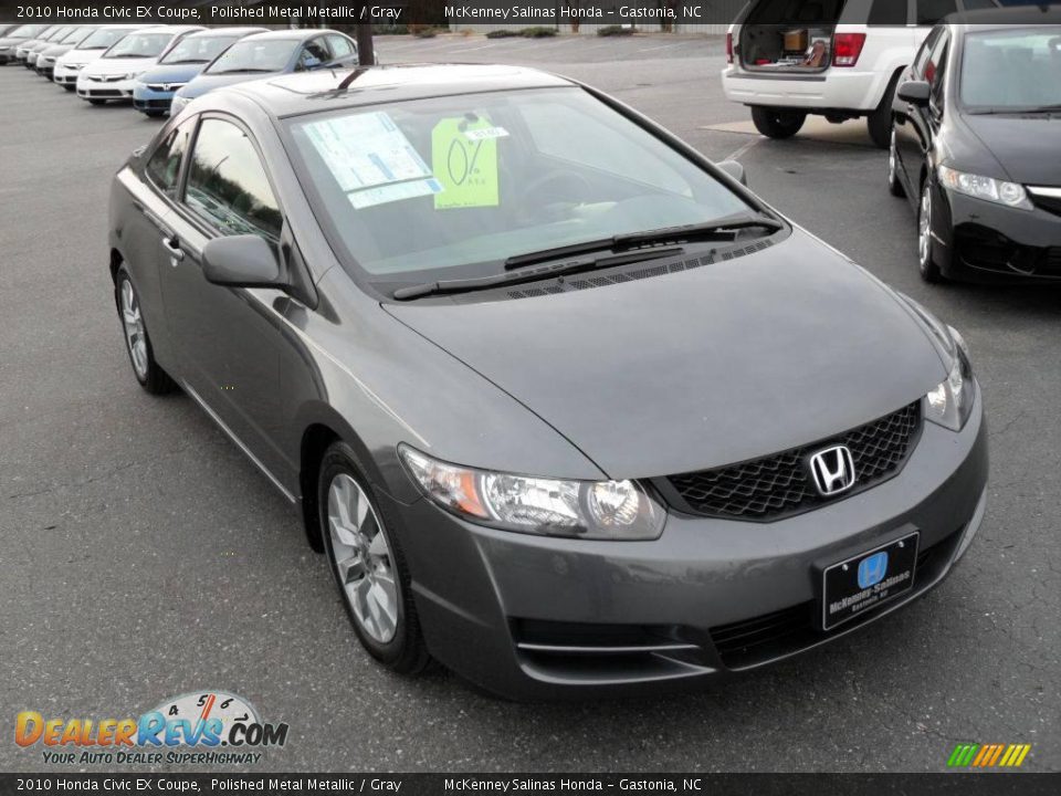 2010 Honda Civic EX Coupe Polished Metal Metallic / Gray Photo #5