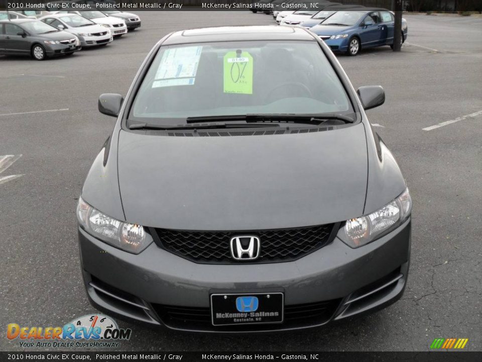 2010 Honda Civic EX Coupe Polished Metal Metallic / Gray Photo #6