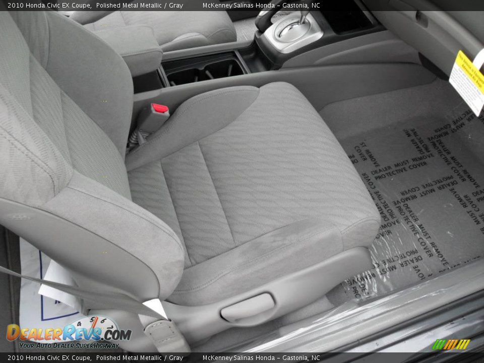 2010 Honda Civic EX Coupe Polished Metal Metallic / Gray Photo #15