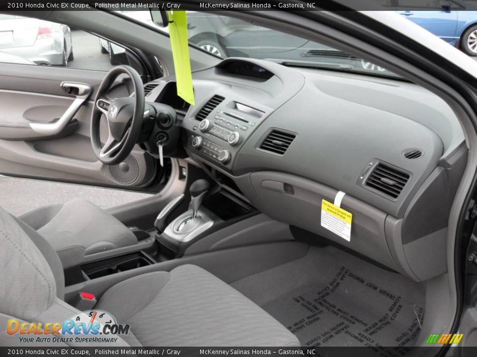 2010 Honda Civic EX Coupe Polished Metal Metallic / Gray Photo #16