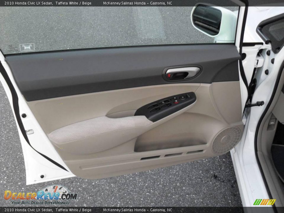 2010 Honda Civic LX Sedan Taffeta White / Beige Photo #7