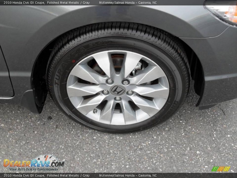 2010 Honda Civic EX Coupe Polished Metal Metallic / Gray Photo #18