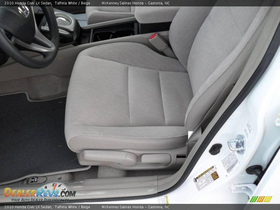 2010 Honda Civic LX Sedan Taffeta White / Beige Photo #8