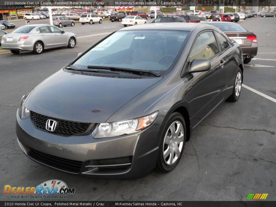 2010 Honda Civic LX Coupe Polished Metal Metallic / Gray Photo #1