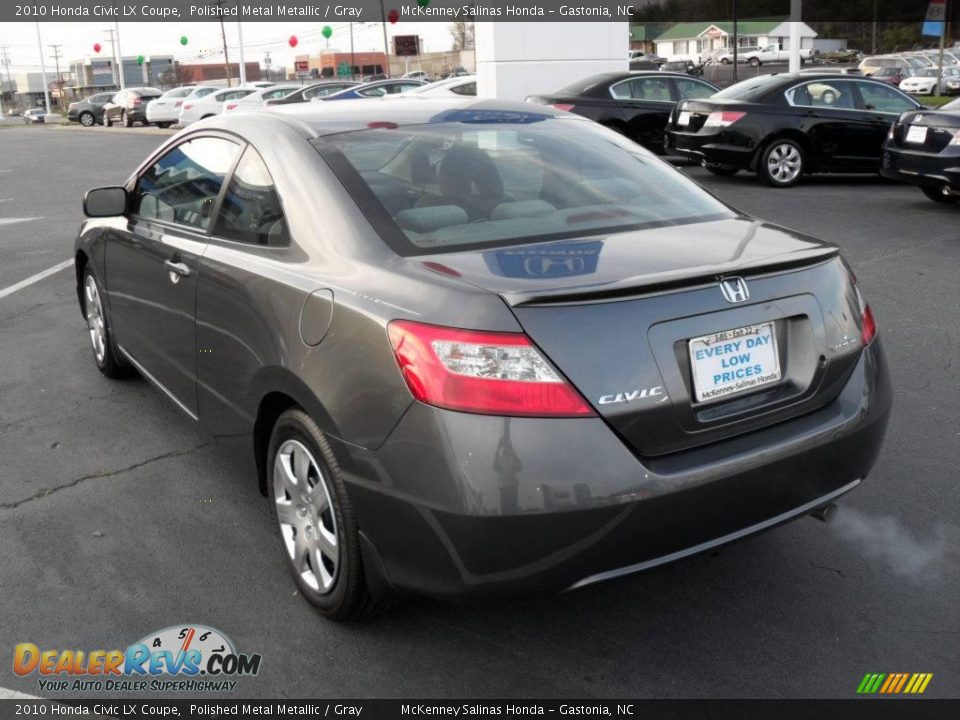 2010 Honda Civic LX Coupe Polished Metal Metallic / Gray Photo #2