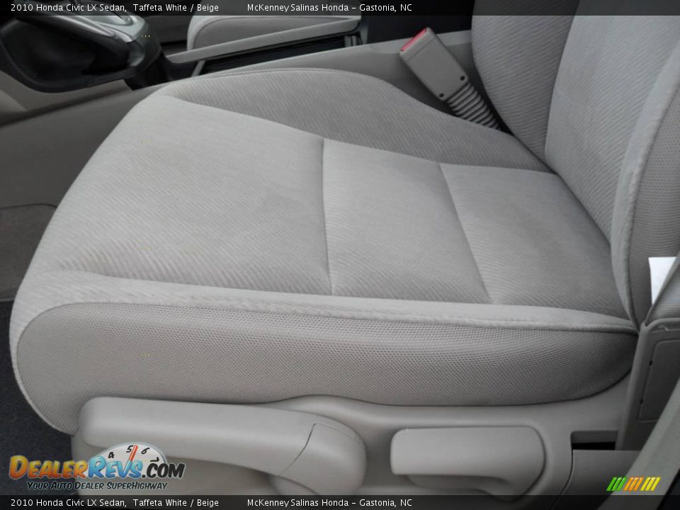 2010 Honda Civic LX Sedan Taffeta White / Beige Photo #9