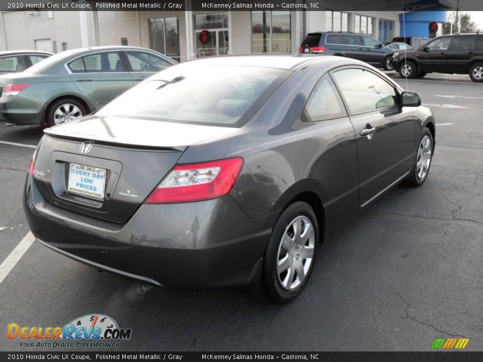 2010 Honda Civic LX Coupe Polished Metal Metallic / Gray Photo #4