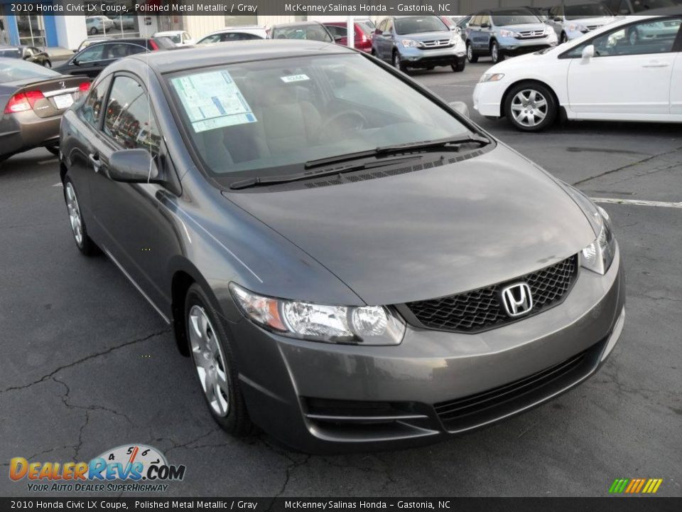 2010 Honda Civic LX Coupe Polished Metal Metallic / Gray Photo #5