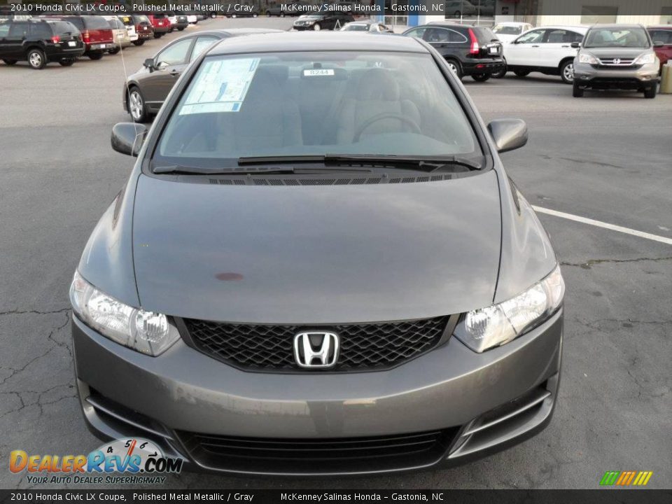 2010 Honda Civic LX Coupe Polished Metal Metallic / Gray Photo #6