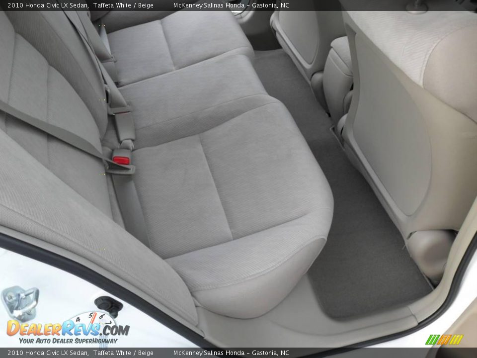 2010 Honda Civic LX Sedan Taffeta White / Beige Photo #14