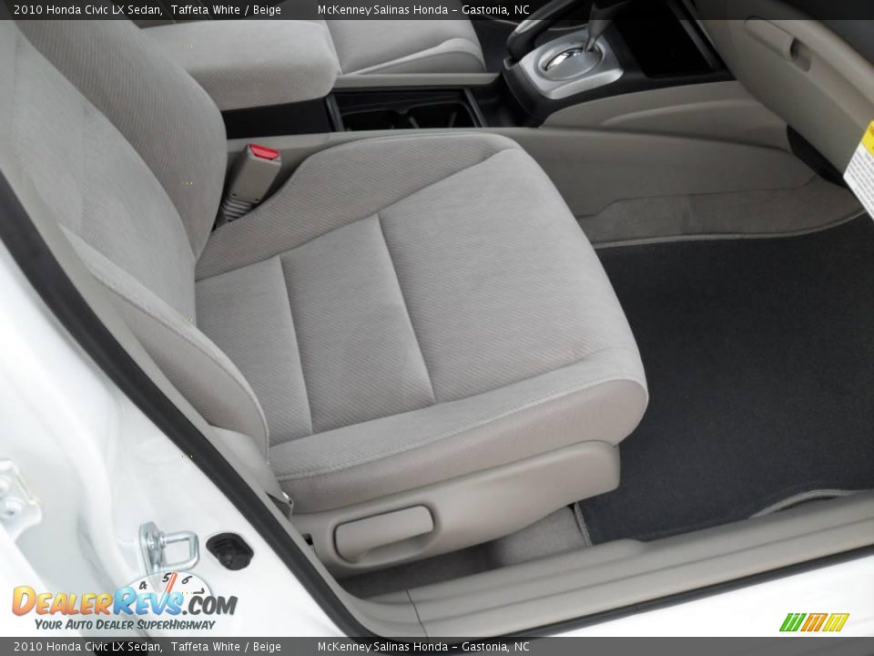 2010 Honda Civic LX Sedan Taffeta White / Beige Photo #15