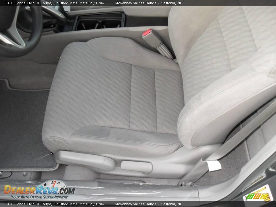 2010 Honda Civic LX Coupe Polished Metal Metallic / Gray Photo #9