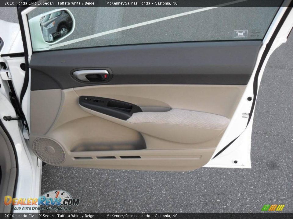 2010 Honda Civic LX Sedan Taffeta White / Beige Photo #17