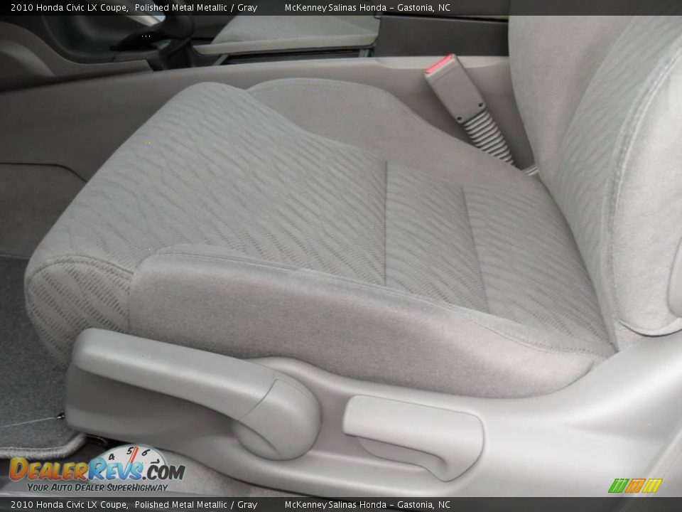 2010 Honda Civic LX Coupe Polished Metal Metallic / Gray Photo #10
