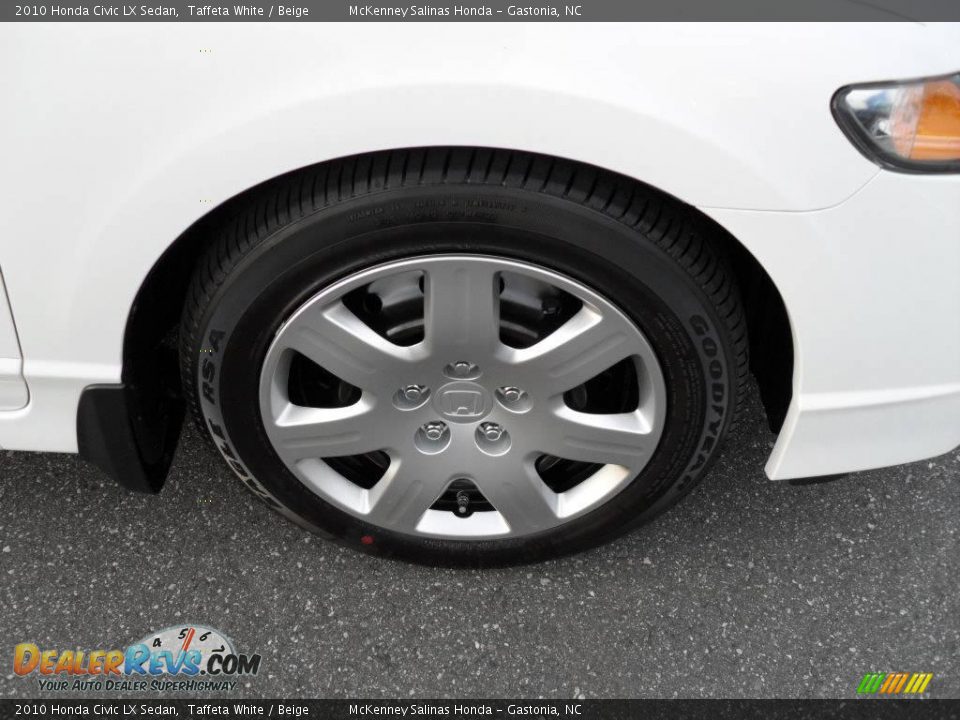 2010 Honda Civic LX Sedan Taffeta White / Beige Photo #18