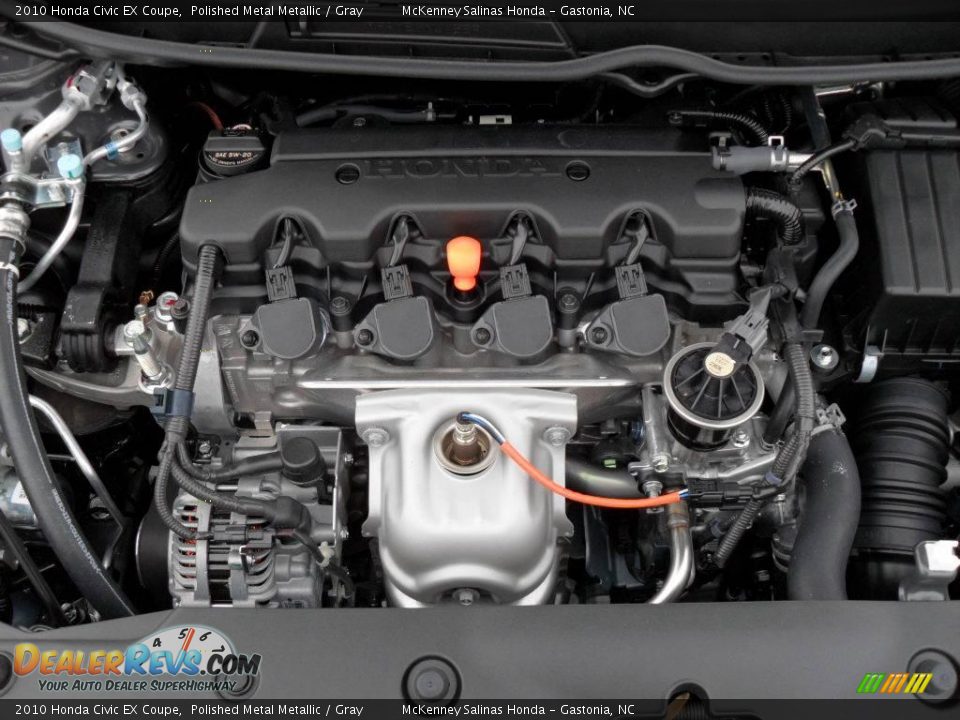 2010 Honda Civic EX Coupe Polished Metal Metallic / Gray Photo #21