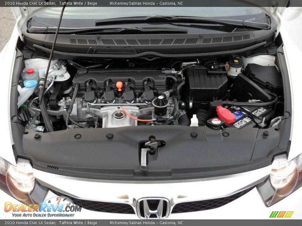 2010 Honda Civic LX Sedan Taffeta White / Beige Photo #20