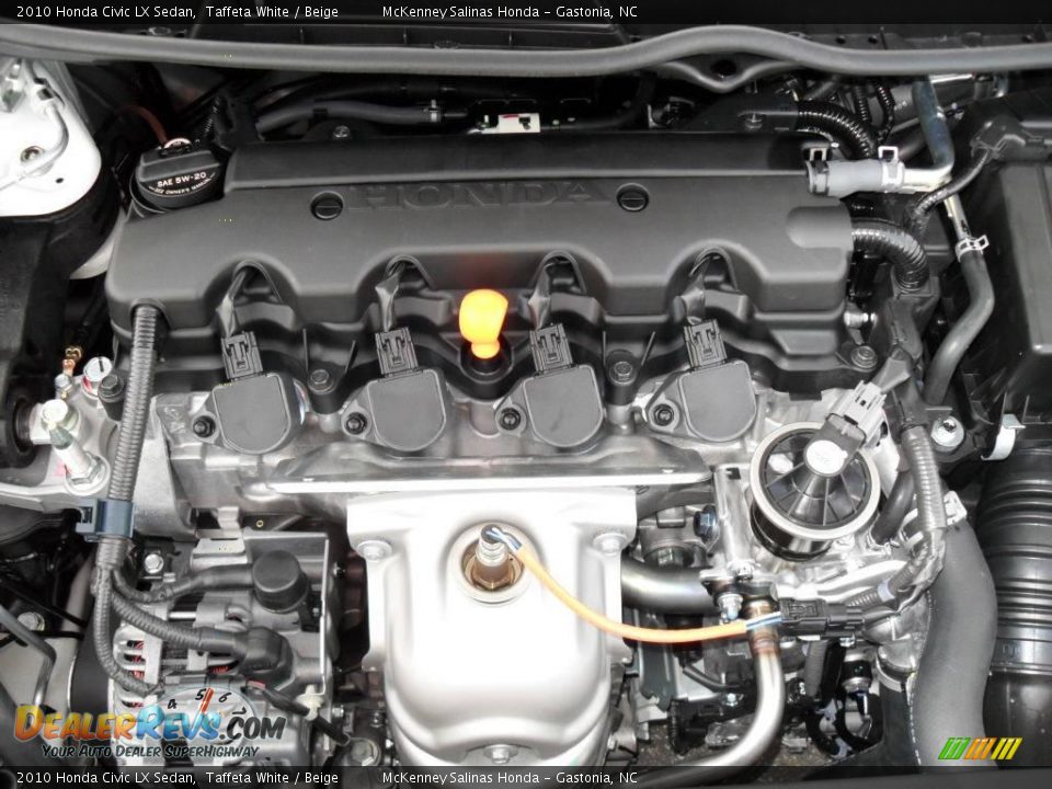 2010 Honda Civic LX Sedan Taffeta White / Beige Photo #21