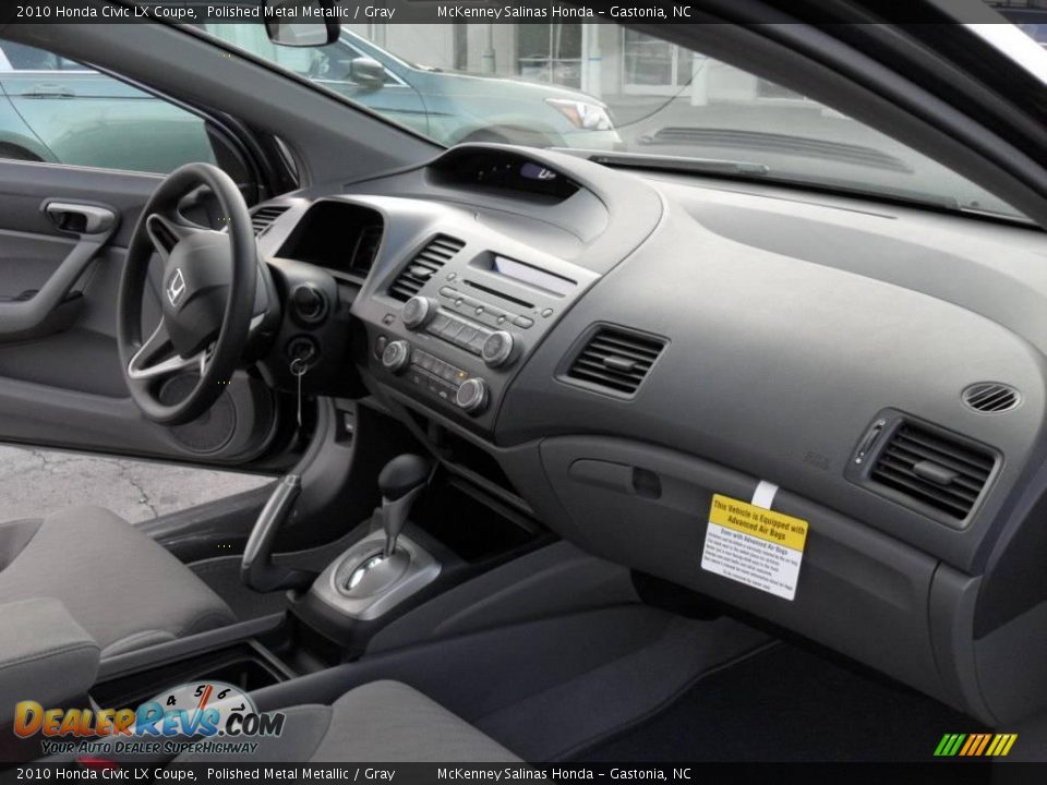 2010 Honda Civic LX Coupe Polished Metal Metallic / Gray Photo #16