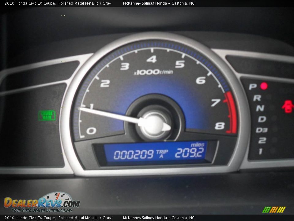 2010 Honda Civic EX Coupe Polished Metal Metallic / Gray Photo #25