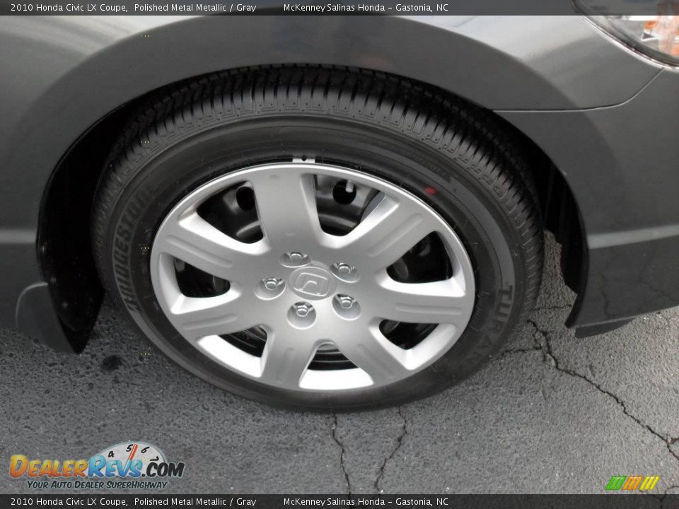 2010 Honda Civic LX Coupe Polished Metal Metallic / Gray Photo #18
