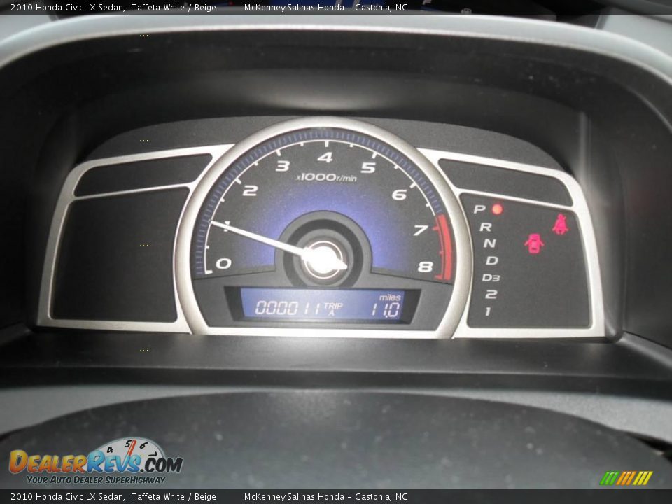 2010 Honda Civic LX Sedan Taffeta White / Beige Photo #26