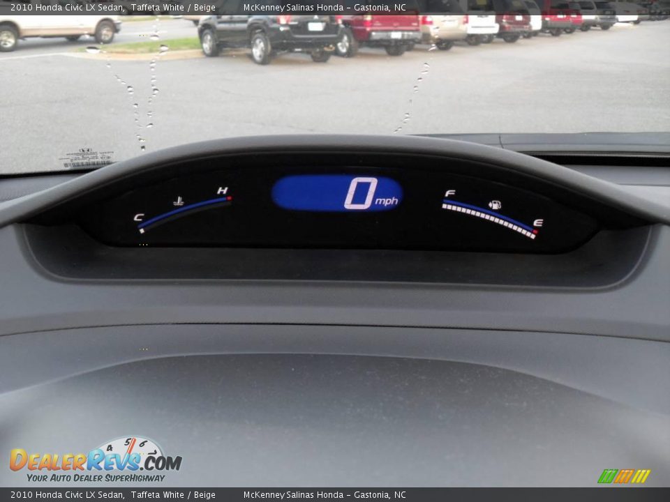 2010 Honda Civic LX Sedan Taffeta White / Beige Photo #27