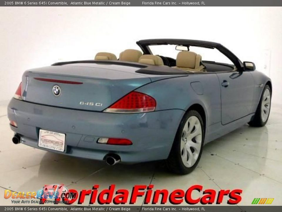 2005 BMW 6 Series 645i Convertible Atlantic Blue Metallic / Cream Beige Photo #2