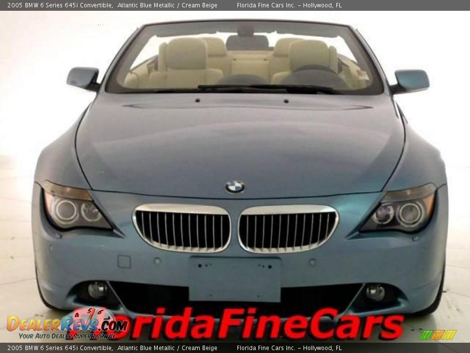 2005 BMW 6 Series 645i Convertible Atlantic Blue Metallic / Cream Beige Photo #5