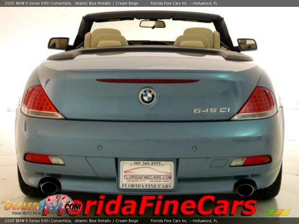 2005 BMW 6 Series 645i Convertible Atlantic Blue Metallic / Cream Beige Photo #6