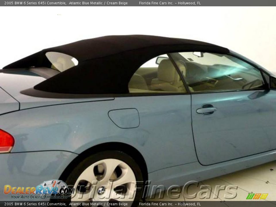 2005 BMW 6 Series 645i Convertible Atlantic Blue Metallic / Cream Beige Photo #9