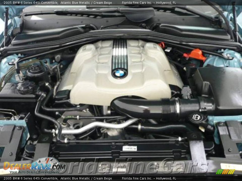 2005 BMW 6 Series 645i Convertible Atlantic Blue Metallic / Cream Beige Photo #10