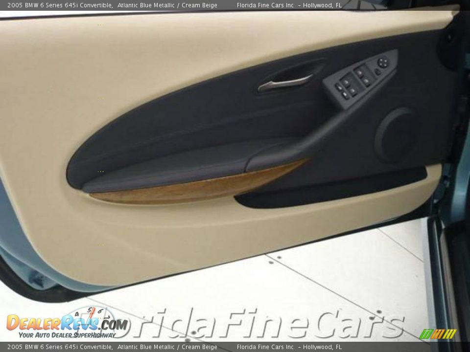 2005 BMW 6 Series 645i Convertible Atlantic Blue Metallic / Cream Beige Photo #12