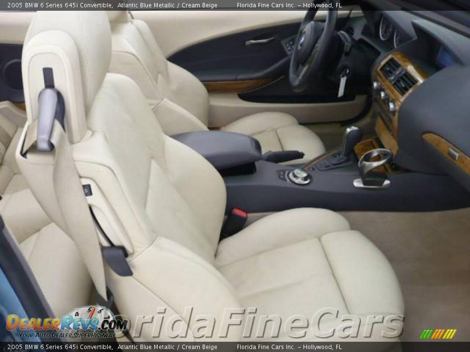 2005 BMW 6 Series 645i Convertible Atlantic Blue Metallic / Cream Beige Photo #14