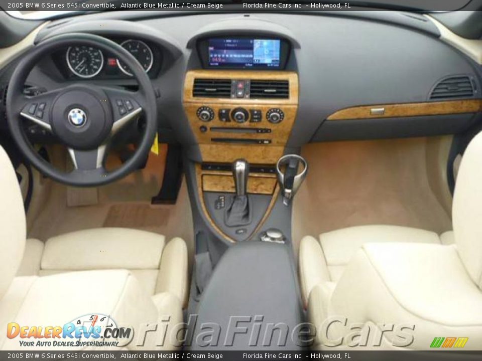 2005 BMW 6 Series 645i Convertible Atlantic Blue Metallic / Cream Beige Photo #16