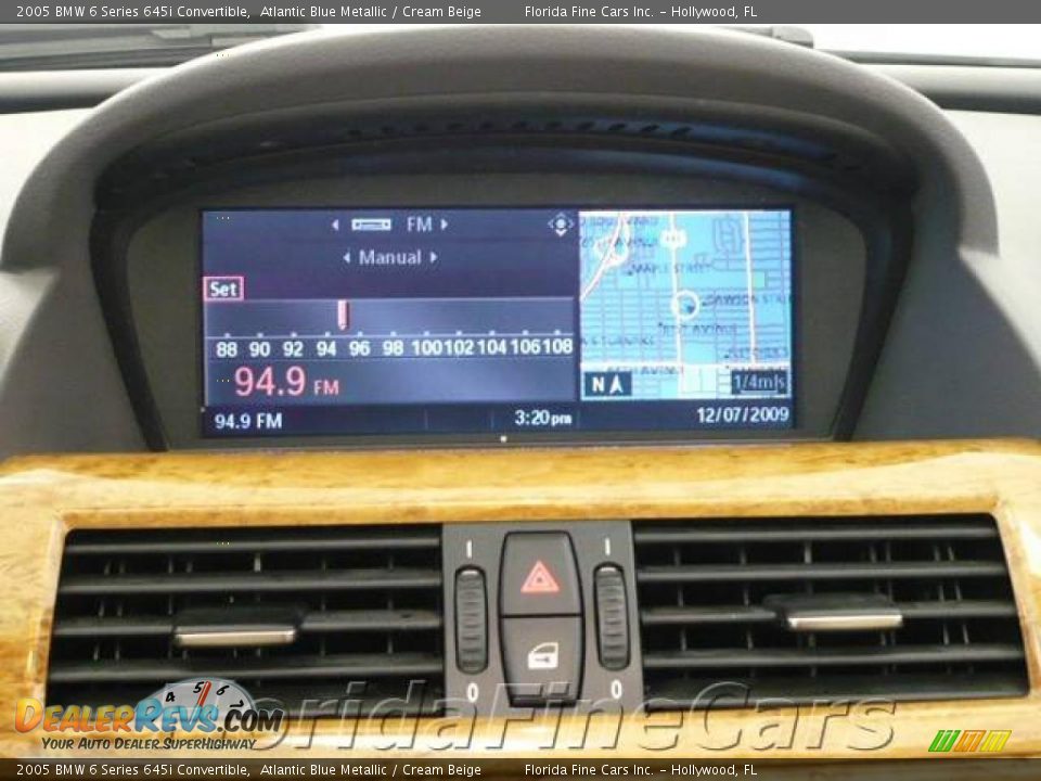 2005 BMW 6 Series 645i Convertible Atlantic Blue Metallic / Cream Beige Photo #18
