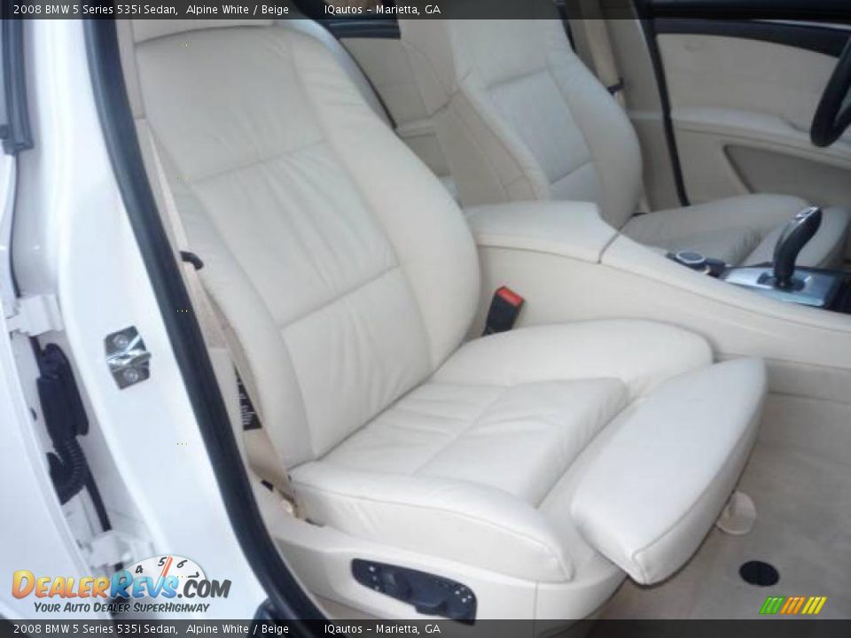 2008 BMW 5 Series 535i Sedan Alpine White / Beige Photo #8