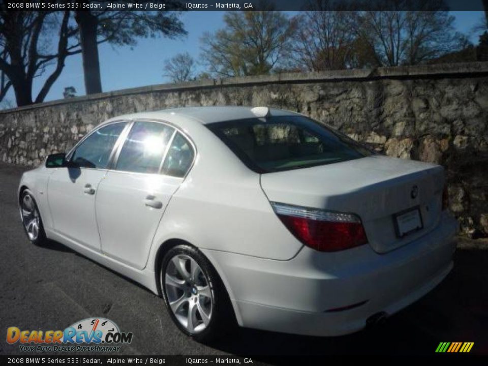 2008 BMW 5 Series 535i Sedan Alpine White / Beige Photo #11