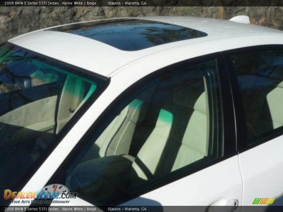 2008 BMW 5 Series 535i Sedan Alpine White / Beige Photo #12