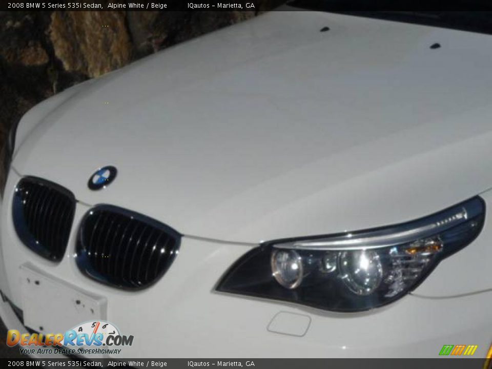 2008 BMW 5 Series 535i Sedan Alpine White / Beige Photo #15