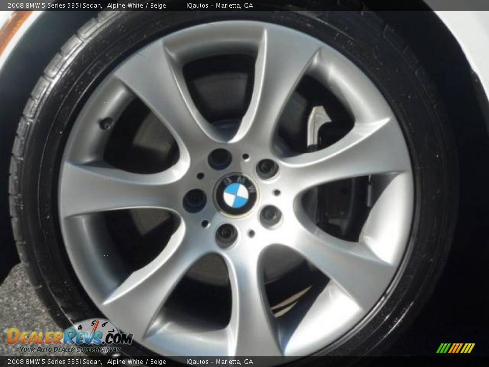 2008 BMW 5 Series 535i Sedan Alpine White / Beige Photo #16
