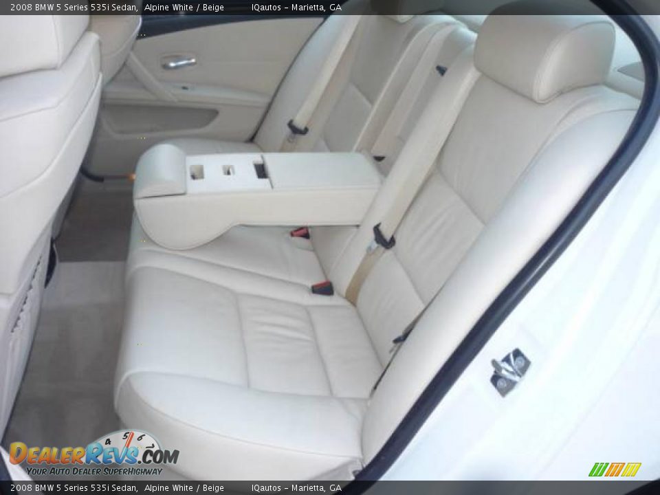 2008 BMW 5 Series 535i Sedan Alpine White / Beige Photo #18