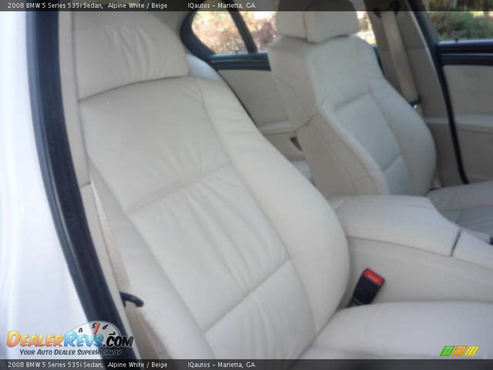 2008 BMW 5 Series 535i Sedan Alpine White / Beige Photo #19