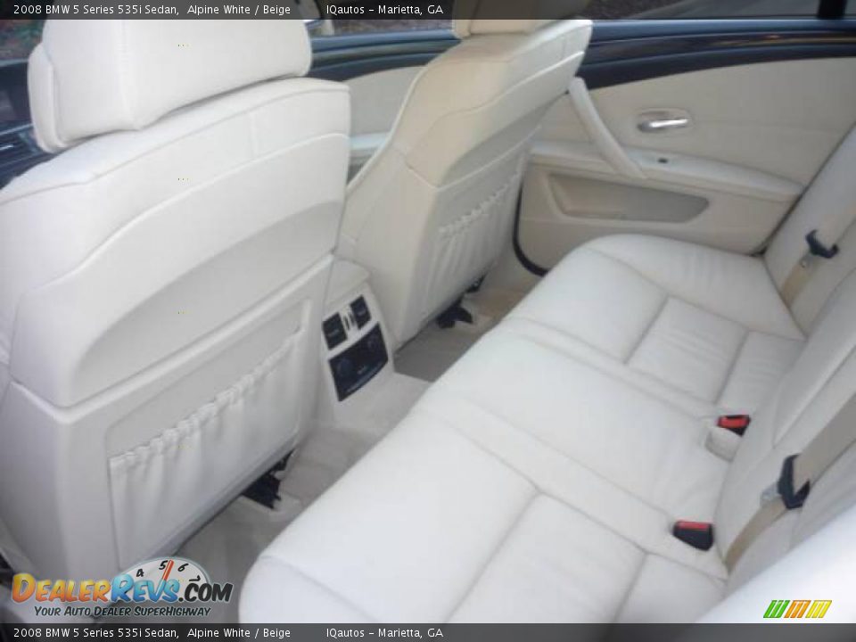 2008 BMW 5 Series 535i Sedan Alpine White / Beige Photo #20