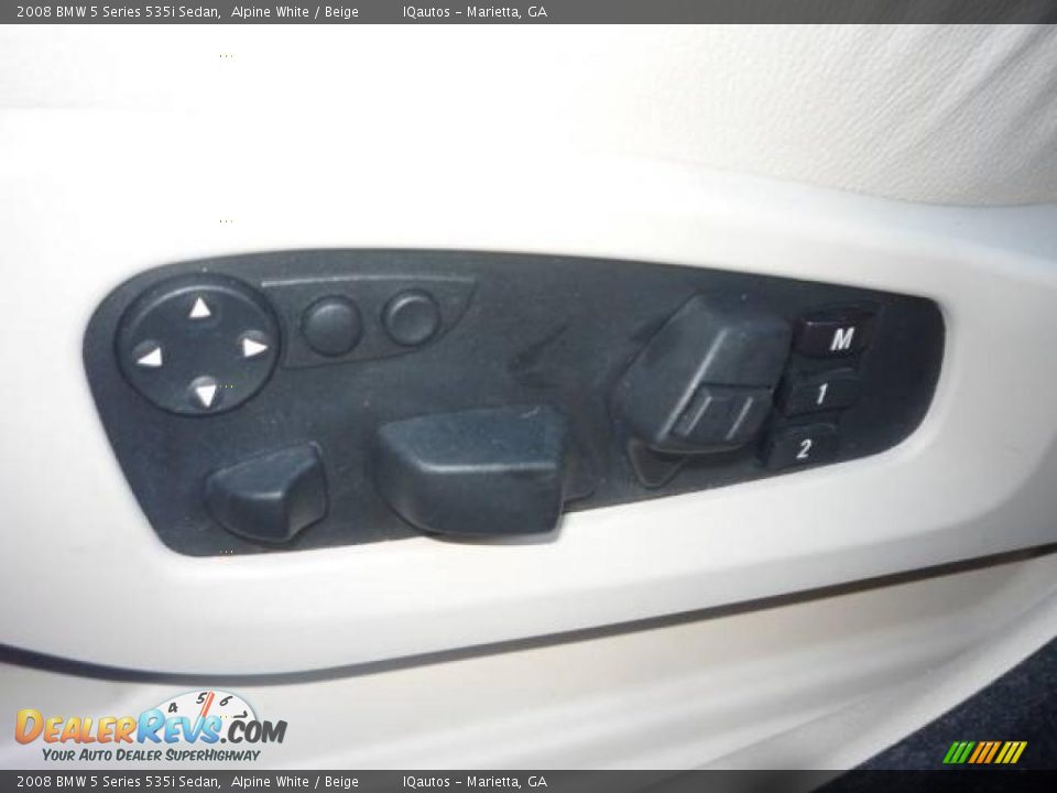 2008 BMW 5 Series 535i Sedan Alpine White / Beige Photo #22