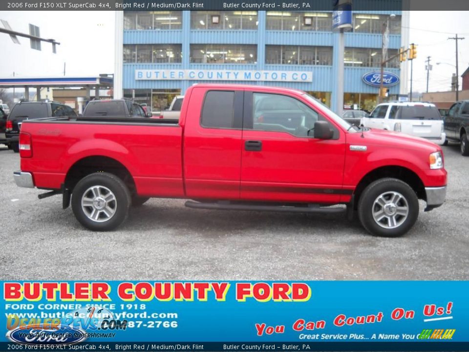 2006 Ford F150 XLT SuperCab 4x4 Bright Red / Medium/Dark Flint Photo #1