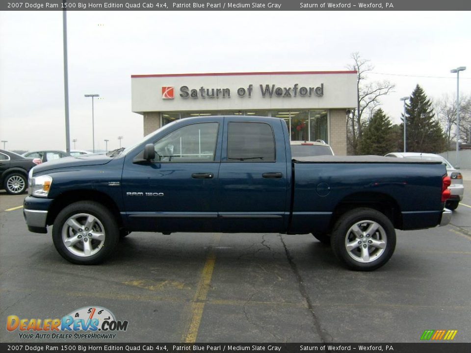 2007 Dodge Ram 1500 Big Horn Edition Quad Cab 4x4 Patriot Blue Pearl / Medium Slate Gray Photo #1
