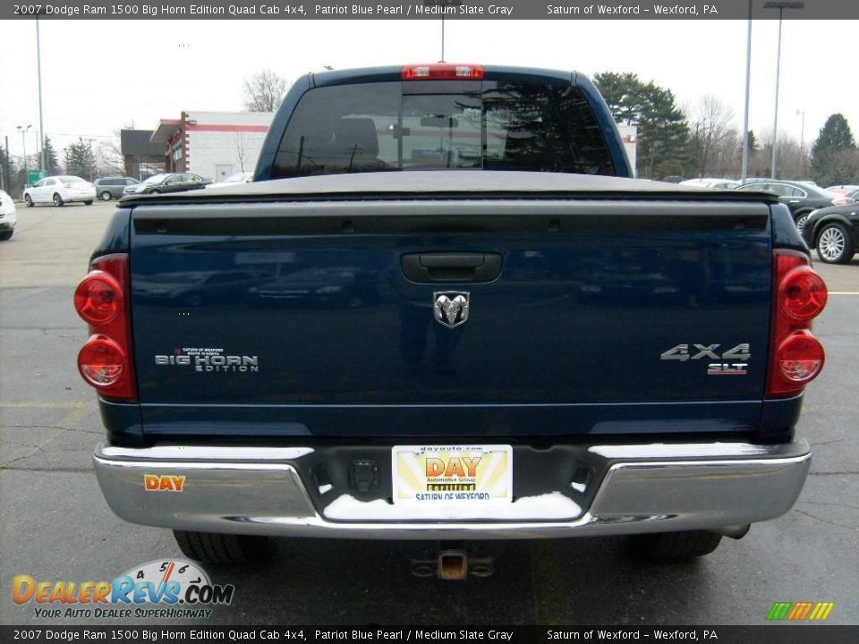 2007 Dodge Ram 1500 Big Horn Edition Quad Cab 4x4 Patriot Blue Pearl / Medium Slate Gray Photo #3