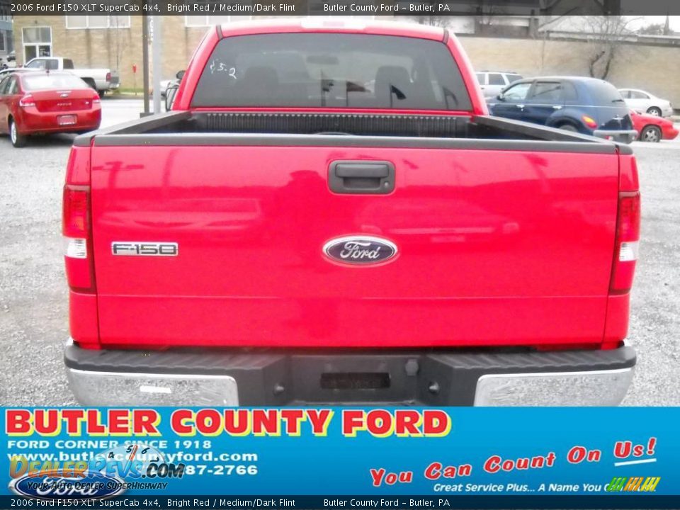 2006 Ford F150 XLT SuperCab 4x4 Bright Red / Medium/Dark Flint Photo #3