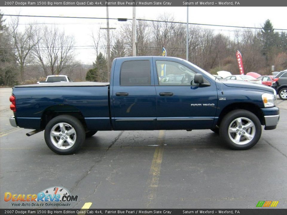 2007 Dodge Ram 1500 Big Horn Edition Quad Cab 4x4 Patriot Blue Pearl / Medium Slate Gray Photo #5